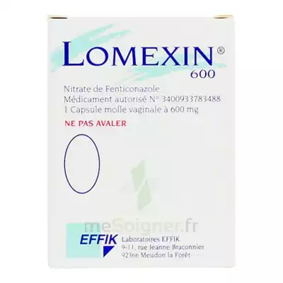 Lomexin 600 Mg Caps Molle Vaginale Plq/1 à Talence